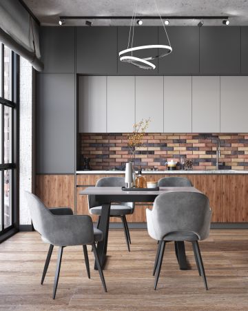 Стол обеденный Детройт раскладной 120-160*80 серый