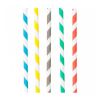 Трубочки бумажные коктейльные "Полоски" 0,6*20 см, ассорти, 250 шт, Garcia de Pou