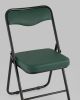 Складной стул Джонни экокожа зелёный каркас черный матовый