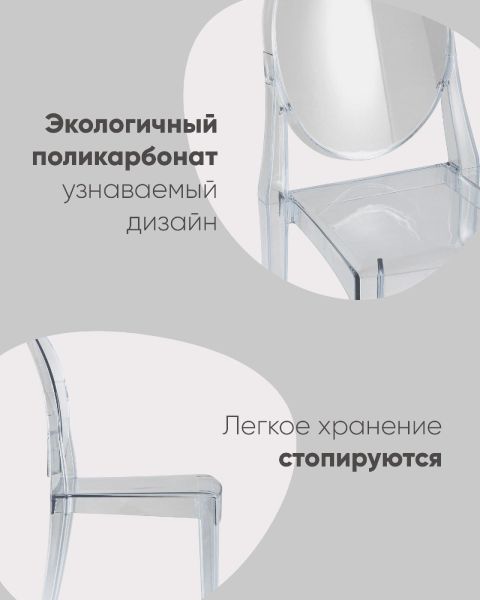 Стул Victoria Ghost NEW серый