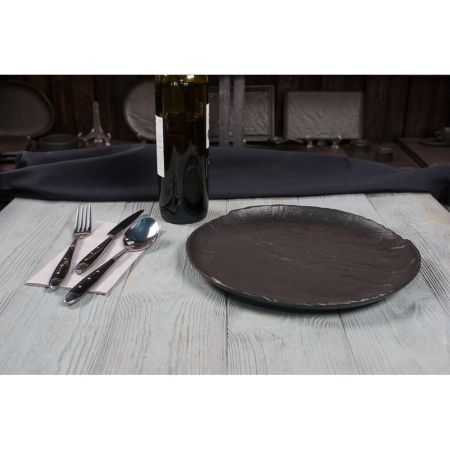 Тарелка d 29 см Uneven Side Black Raw Stellar P.L. Proff Cuisine [3]