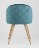 Стул Лион велюр с ромбами аквамарин