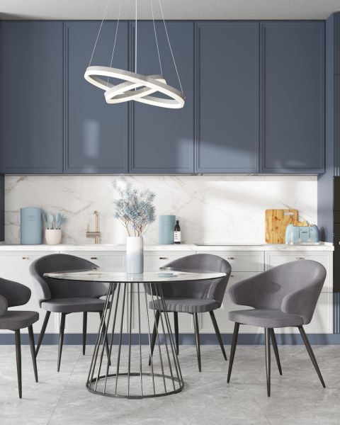 Стол обеденный Ливерпуль 120*120 стекло