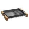 Сковорода для подачи на дерев. подст. 32*26 см гриль прямоуг. чугун 2 ручки LAVA