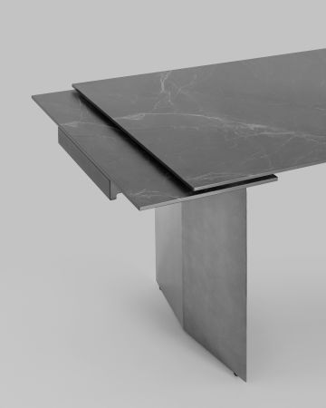 Стол обеденный Селин раскладной 180-260*90 керамика темная