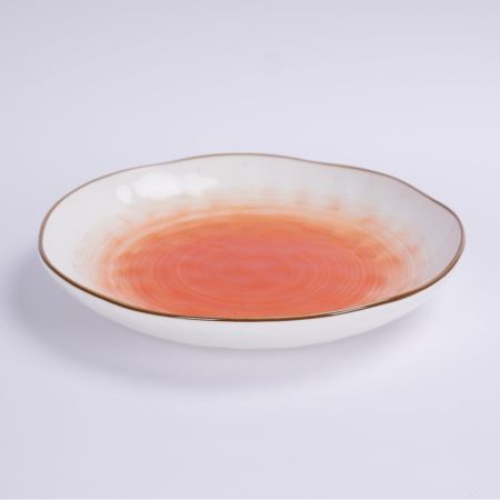 Салатник 450 мл d 21,5 см h3,8 см оранжевый фарфор "The Sun Eco" P.L. Proff Cuisine [6]