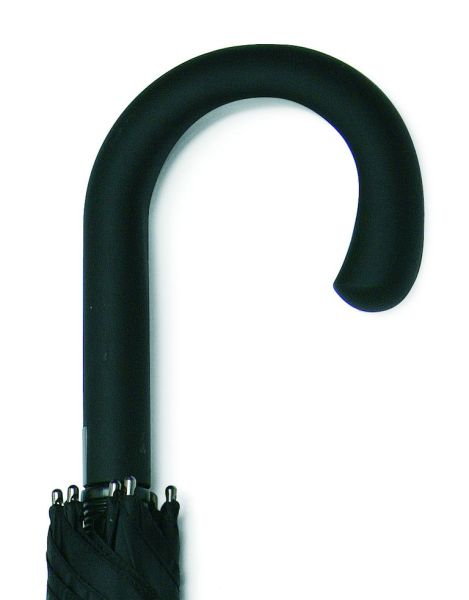 Зонт-трость противоштормовой полуавтомат серый, нейлон