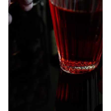 Стакан Хайбол 360 мл "Fire Optical" d 8,4 см h14 см оптические грани дно овал P.L. - BarWare [6]