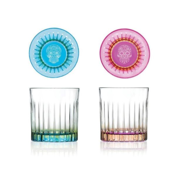 Стакан Олд фэшн 360 мл хр. стекло набор 6 шт. цветной Pedro&Rosa d 8,5 см h9 см RCR [1]