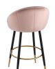 Стул барный Наоми велюр розовый