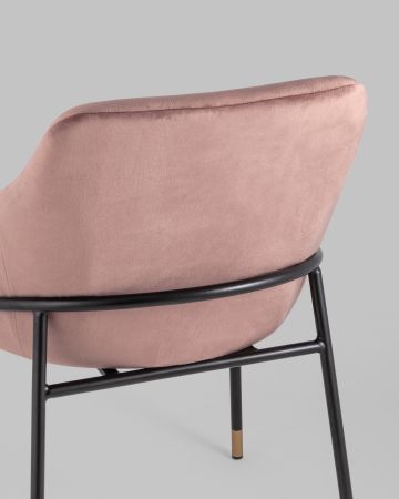 Стул Сандра велюр пыльно-розовый