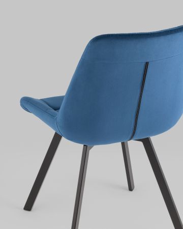 Стул вращающийся Флекс велюр синий