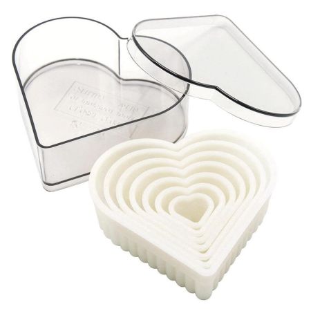 Набор кондитерских рифленых форм "Сердце", высота 3,5 см, 7 шт, нейлон, P.L. Proff Cuisi