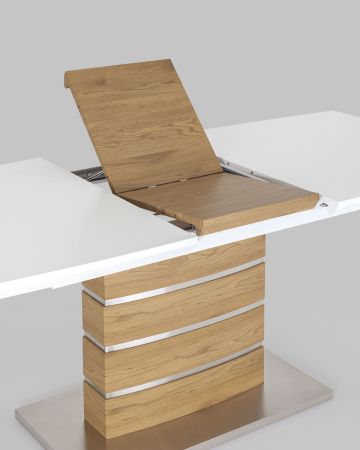 Стол обеденный Генуя раскладной 160-200*90 белый