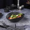 Салатник 450 мл 19*14,5 см h6,4 см Wave Up Smooth Black Raw Stellar P.L. Proff Cuisine [6]