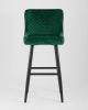 Стул барный Ститч велюр изумрудный