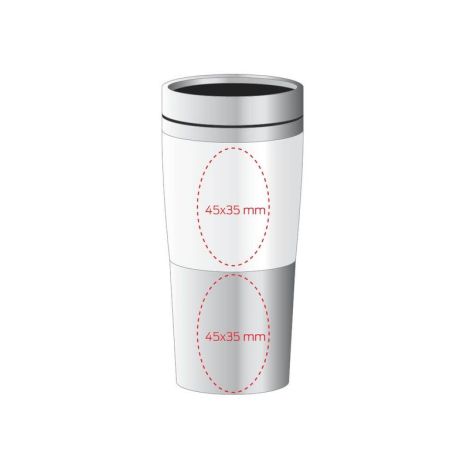 Термостакан 0.4 л белый, нержавеющая сталь и пластик