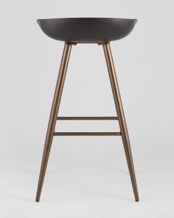 Стул барный Флэш черный, бронзовые ножки