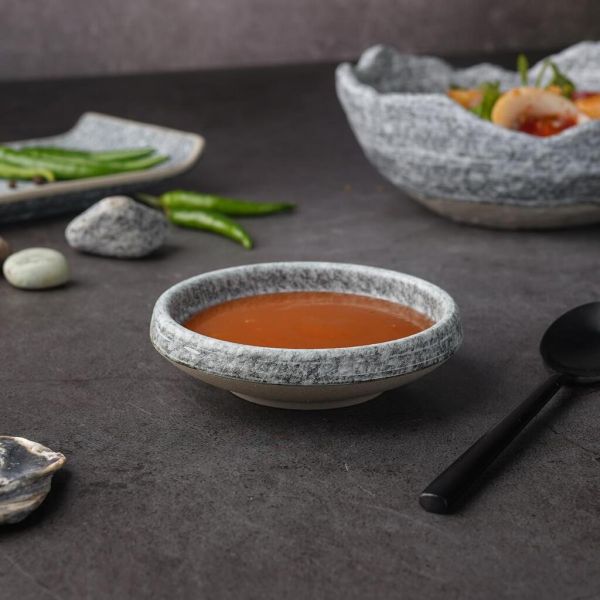 Соусник 70 мл d 9,2 см h2,5 см круглый Stone Untouched Taiga P.L. Proff Cuisine [1]