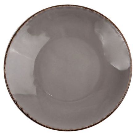 Тарелка глубокая Fortuna D 22.5 см, серая, керамика