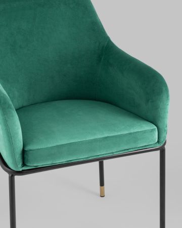 Стул Сандра велюр изумрудный