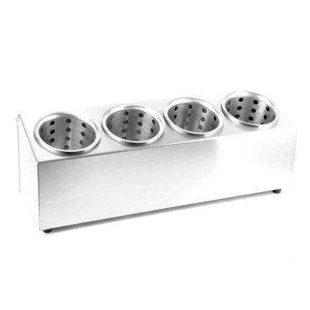 Контейнер для столовых приборов 4 отд.,нерж.+ пластик 51*16*16 см P.L. Proff Cuisine