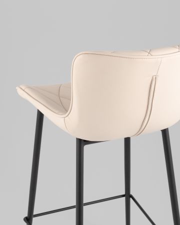 Стул полубарный Vault экокожа светло-серый