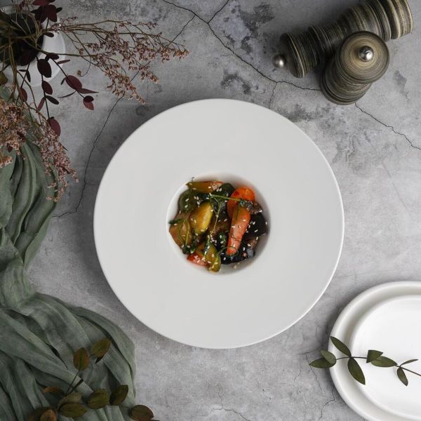 Тарелка глубокая 100 мл d 24/10 см h4 см для пасты белая фарфор P.L. Proff Cuisine [6]