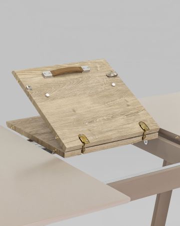 Стол обеденный Детройт раскладной 120-160*80 бежевый