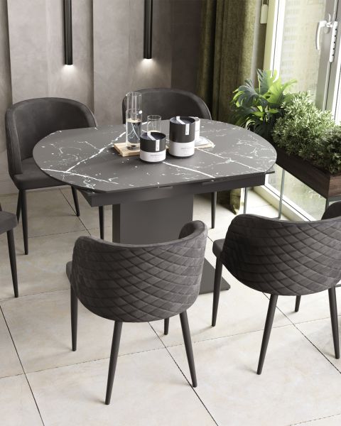 Стул Оскар велюр серый