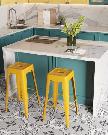 Стул барный TOLIX желтый глянцевый