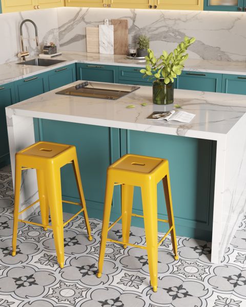 Стул барный TOLIX желтый глянцевый