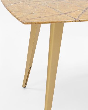 Стол обеденный Ричмонд 100*100 охра стеклянный