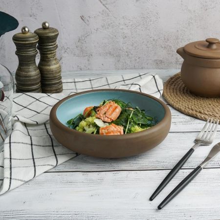 Салатник 700 мл d 18,5 см h5 cм Blue Matt New Brown Taiga P.L. [1]