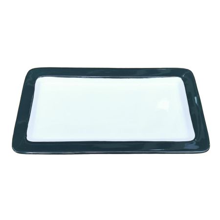 Гастроемкость 1/3 h20 мм фарфор 325*176*20 мм 0,9 л зеленая/белая P.L. Proff Cuisine