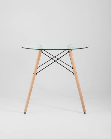 Стол Eames DSW D80 стеклянный