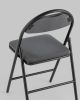 Стул складной Hagen велюр тёмно-серый каркас черный