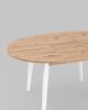 Стол Rondo 100-135*100 дуб/белый
