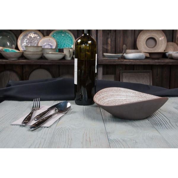 Салатник 800 мл 21*19,5 см h6,8 см Brown Untouched Taiga P.L. Proff Cuisine [3]