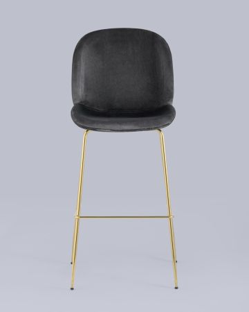 Стул барный Beetle со спинкой серый