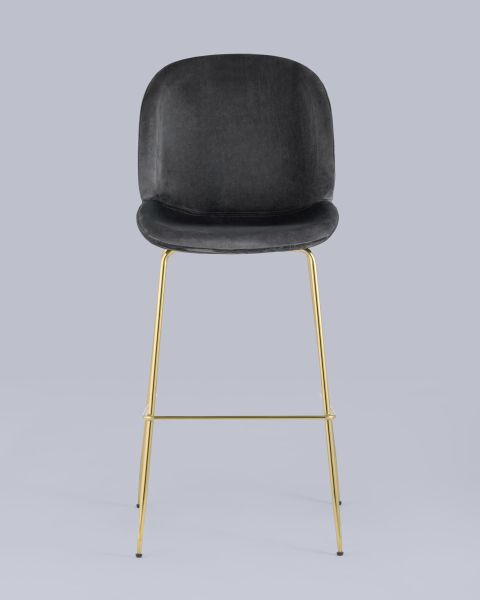 Стул барный Beetle со спинкой серый