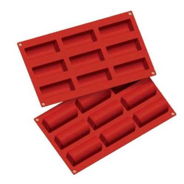 Форма кондитерская "Мини полено" 9 ячеек 85*32 мм, h 35 мм силикон (30*17,5 см) P.L.