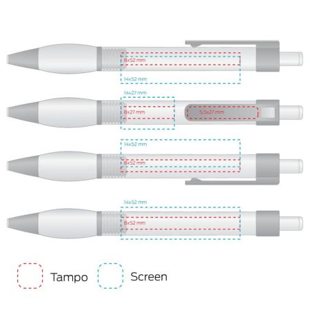 Ручка Phoenix шариковая белая, пластик