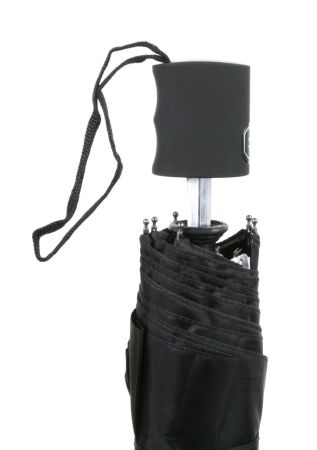 Зонт складной автомат черный, полиэстер