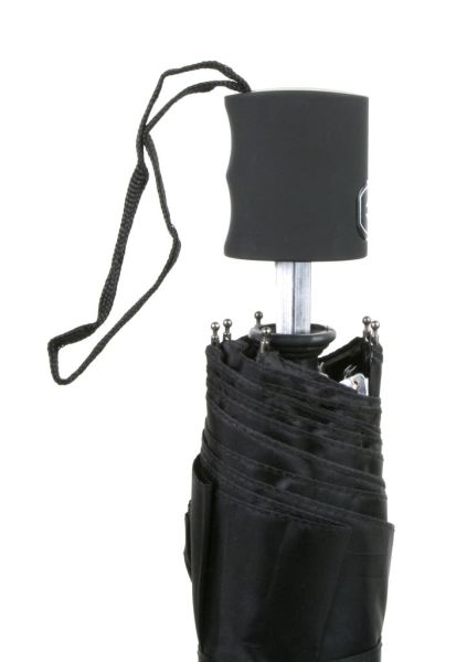 Зонт складной автомат черный, полиэстер