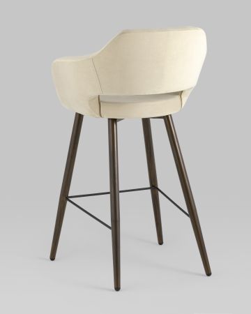 Стул барный Саймон велюр бежевый
