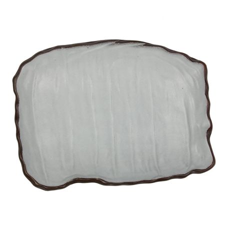 Блюдо прямоугольное 26*20 cм h3 cм 450 мл Crush White Matt New Brown Taiga P.L. [1]