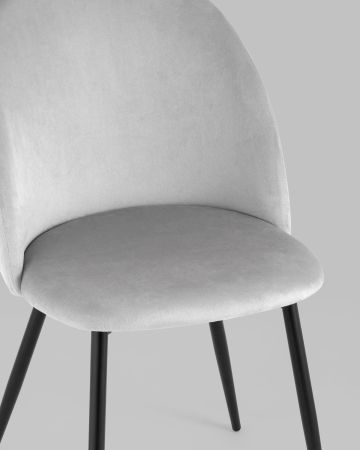 Стул Lilly велюр серебристый