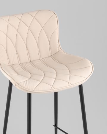 Стул полубарный Vault экокожа светло-серый