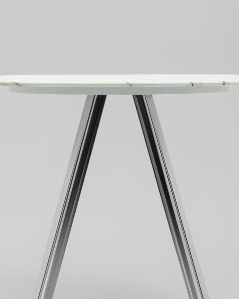 Стол обеденный Хьюстон D100 белый стеклянный